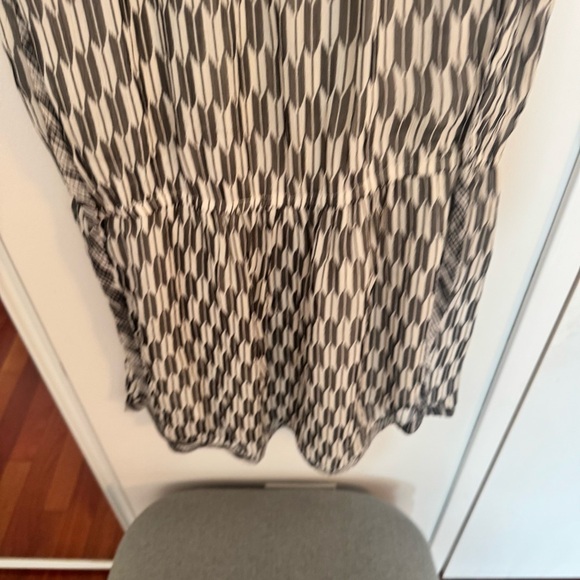 Isabel Marant Etoile Zaggy Black White Chiffon Pattern Dress - Picture 5 of 7